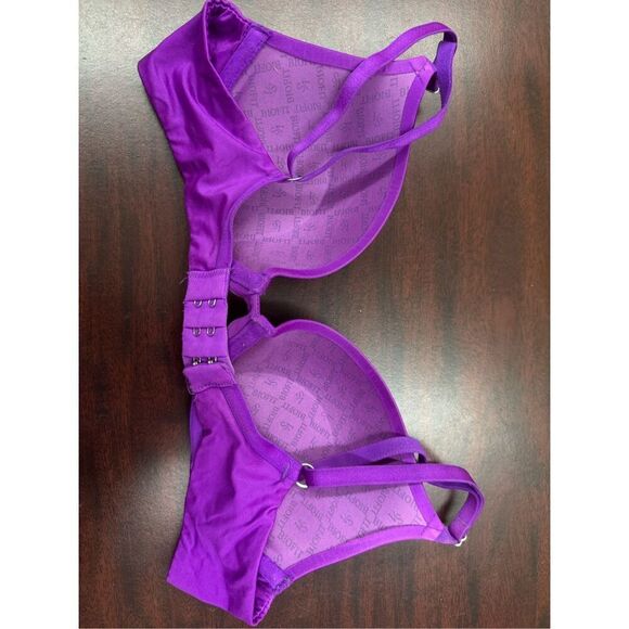 Victoria’s Secret Biofit Demi Uplift Purple Bra With Rhinestone Size 34B - Picture 4 of 6